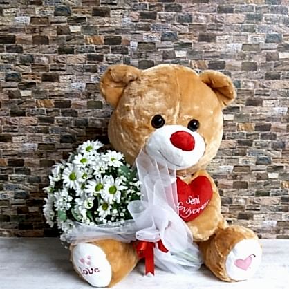 50 Cm Peluş ve Papatyalar