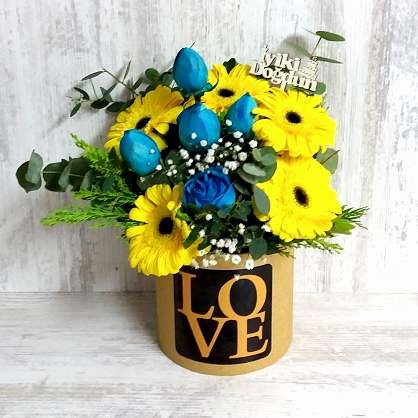 Love Kutu Mavi Güller