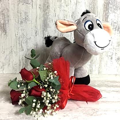 Peluş Eşşek ve Güller