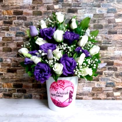 Mor Lisyantus Beyaz Güller