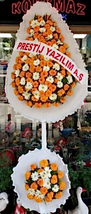 Turuncu Beyaz Ayaklı Sepet