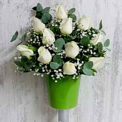 Seramikte Beyaz Güller