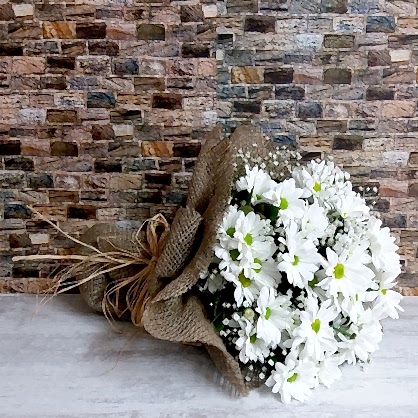 Kanaviçe Tülde Papatyalar