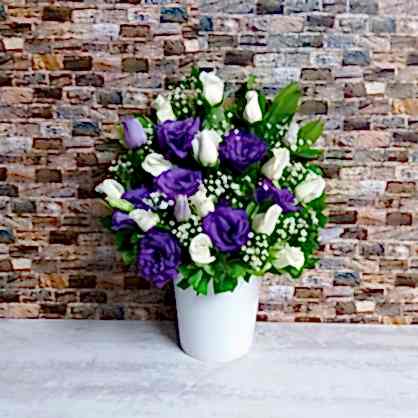 Beyaz Gül Mor Lisyantus Beyaz Gül Mor Lisyantus