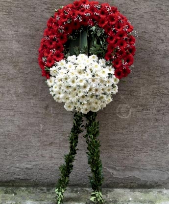 Kırmızı Beyaz Çelenk