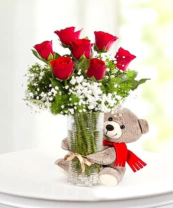 Ayıcık Kırmızı Güller