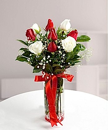 Aşkıma Kırmızı Beyaz Güller