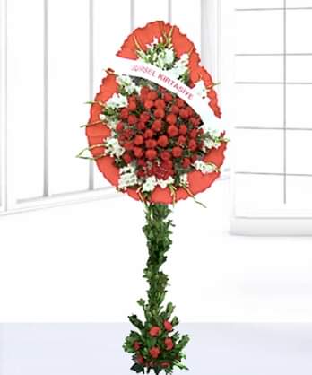 Kırmızı Beyaz Ayaklı Sepet