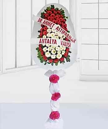 Kırmızı Beyaz Ayaklı Sepet