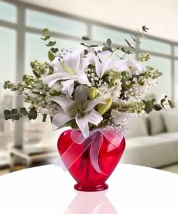 Zarif Kalp Vazo Aranjman