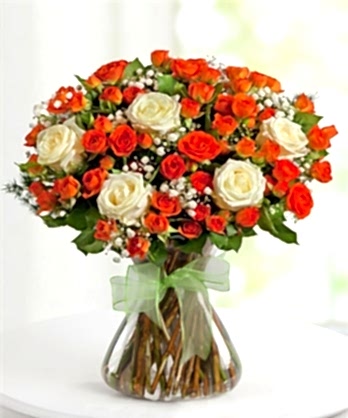 Cam Vazo Minyatür Güller Cam Vazo Minyatür Güller