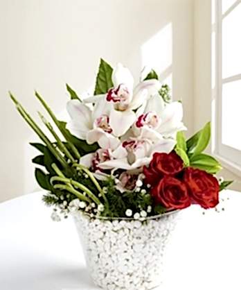 Cam Kase Orkideler Güller