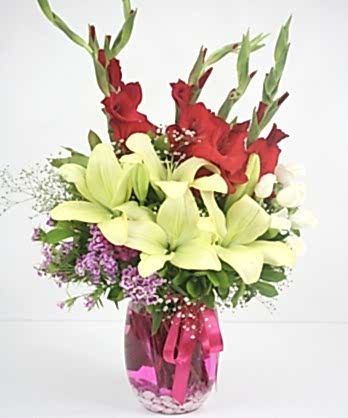 Cam Vazo Şık Aranjman