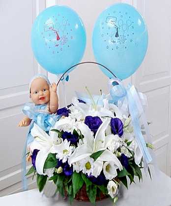 Mavi Erkek Bebek Sepeti