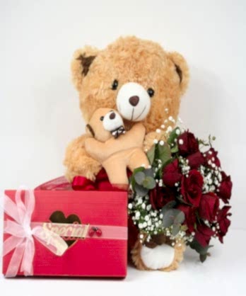 Çikolata Gül Pelüş Çikolata Gül Pelüş